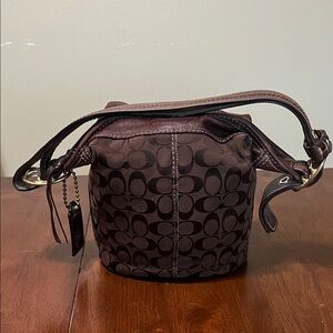 Coach Brown Patterned Shoulder Bag